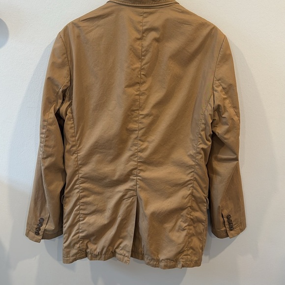 J. Crew Men’s Clayton Sportscoat Khaki Tan Beige Front Pockets Broken In Size S - Picture 9 of 9